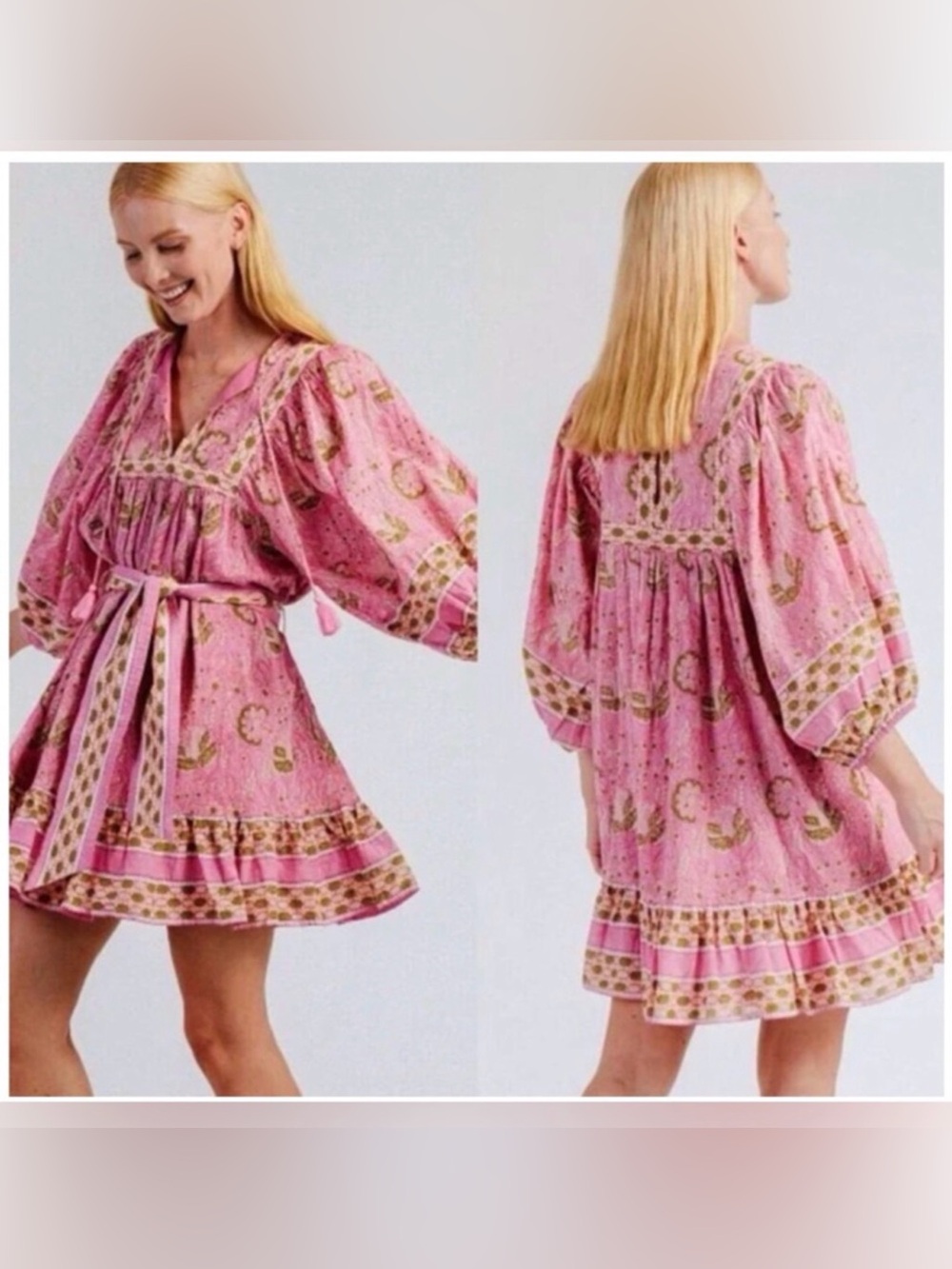 Cleobella Boho Tassel Mini Dress